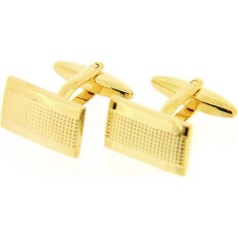 Soprano Accessories Gold Coloured Rectangle Grid Cufflinks