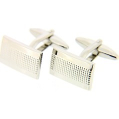 Soprano Accessories Metal Rectangle Grid Cufflinks