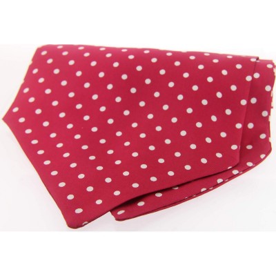 Soprano Accessories Fuchsia & White Polka Cravat
