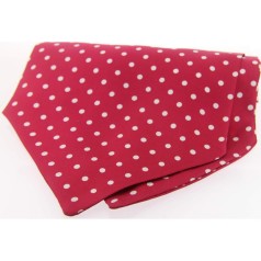Soprano Accessories Fuchsia & White Polka Cravat