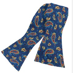 Soprano Accessories Navy Paisley Self-Tied Bow Tie