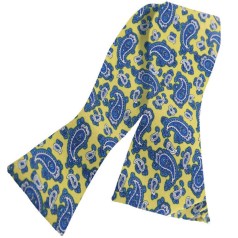 Soprano Accessories Yellow Paisley Self-Tied Bow Tie