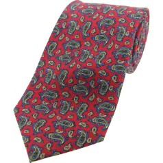 Soprano Accessories Small Red Paisley Tie