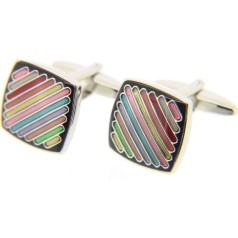 Soprano Accessories Multi Coloured Rainbow Cufflinks