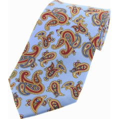 Soprano Accessories Sky Blue Paisley Tie