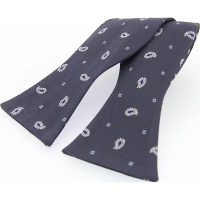 Soprano Accessories Small Grey Paisley Self-Tied