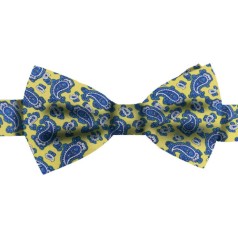 Soprano Accessories Small Yellow Paisley Pre-Tied Bow Tie