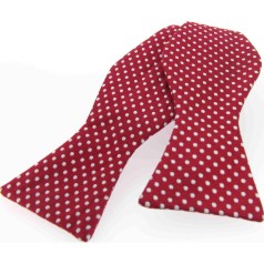 Soprano Accessories Small Wine Polka Dot self-tied