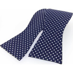 Soprano Accessories Small Navy Polka Dot self-tied