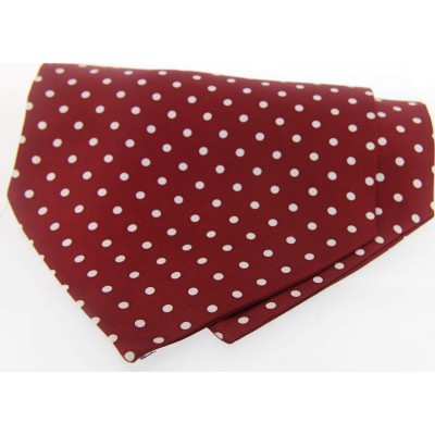 Soprano Accessories Wine & White Polka Cravat