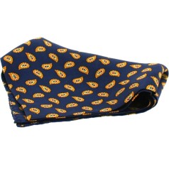 Soprano Accessories Navy Paisley Printed Handkerchief