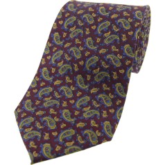 Soprano Accessories Small Wine Paisley Tie